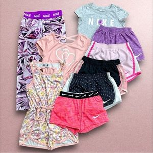 Girls Small 5 5T Athletic Clothes Lot Nike Body Glove Shorts Rompers Top Pants